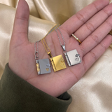 Book Necklace Custom Engraving