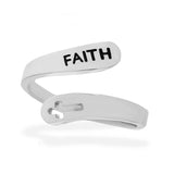 faith cross silver ring