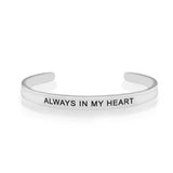 always in my heart silver bracelet