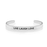 live laugh love silver bracelet