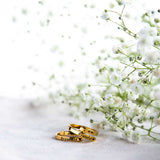 i am grateful gold ring flower