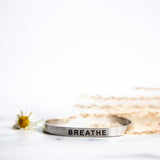 breathe silver bracelet flower