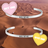 Buy One, Give One - Inspirational Cuff Phrase Bracelets