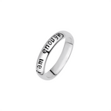 i am enough sterling silver ring
