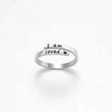 i am loved silver ring