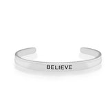 believe silver bracelet