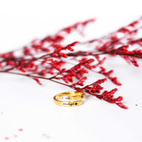 i am enough heart gold ring flower