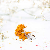 i am enough heart silver ring flower