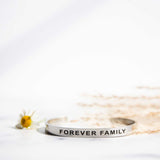 forever family silver bracelet flower
